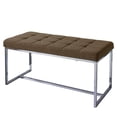 thumbnail image 1 of CorLiving Huntington Wide Chrome Base Rectangular Fabric Bench, 1 of 5