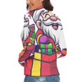 thumbnail image 3 of Santa Claus With Gift Women's Turtleneck Sweater Long Sleeve Ribbed Fitted Turtle Neck Casual Fall Winter Collection Top S, 3 of 4