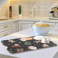 thumbnail image 6 of Dish Drying Mat 16x18 For Kitchen Counter Christmas Tree Pizza Lights Star Absorbent Dishes Drainer Rack Mats Microfiber Reversible Dish Drying Pad Fast Dry Kitchen Accessories, 6 of 6