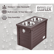 New Age Pet® ECOFLEX® Piedmont Elevated Dog Feeder, Two 32 ounce Bowl Design and Storage