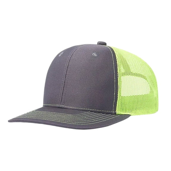 WMNTST Womens Baseball Caps Color Block Flat Brim Mesh Baseball Caps Casual Style Breathable Sports Hat