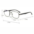 thumbnail image 3 of EYE ZOOM 3 Pack Metal Vintage Style Blue Light Blocking Reading Glasses, Gunmetal +1.25, 3 of 6