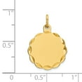 thumbnail image 2 of Beautiful 14k .018 Gauge Engravable Scalloped Disc Charm, 2 of 2