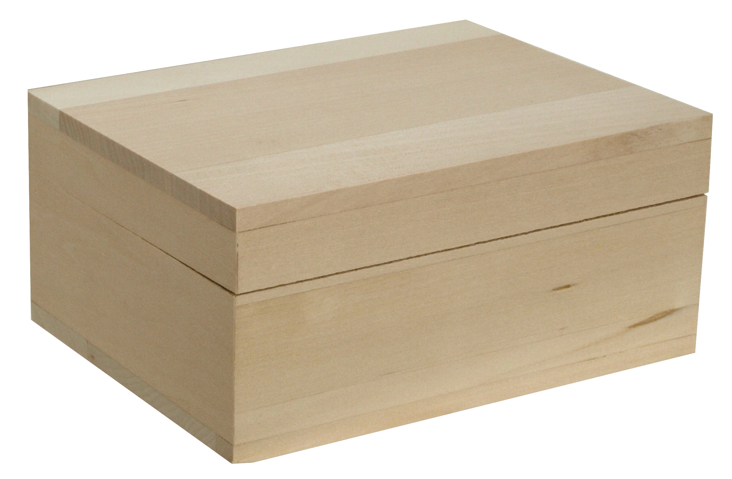 Wooden Plain Wood Boxes Storage Souvenirs Lid Craft Decoupage Hinges Box Home 