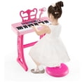 thumbnail image 1 of Gymax 37-Key Kids Piano Keyboard Toy Musical Electronic Instrument w/ Stool Pink, 1 of 10