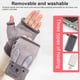 thumbnail image 5 of Matsuzay 1 par de guantes calefactables de invierno para ciclismo, manoplas de punto cálidas, guantes con aislamiento térmico de tamaño libre para Suministros térmicos gris Matsuzay HA011726-02, 5 of 6