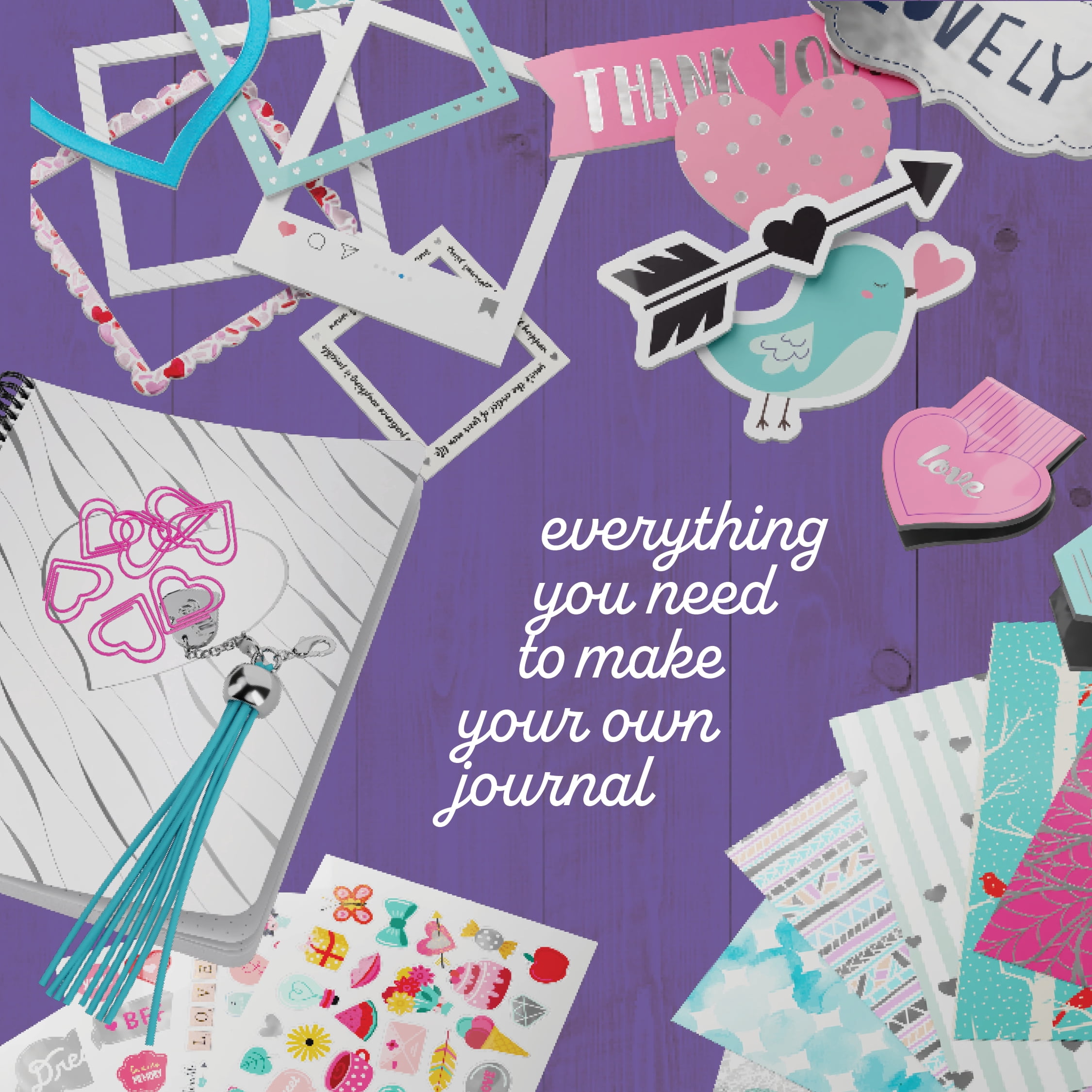 DIY Journal Kit – Birthday Gift for Girls Ages 8-14 – Tweens & Teen - Scrapbook & Diary Set