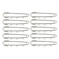 thumbnail image 2 of 10 piezas / Pin de broche de seguridad de metal plateado con 3 bucles Hallazgos de joyería Suministros para manualidades Zulema Pernos de seguridad, 2 of 8