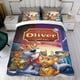 thumbnail image 4 of Oliver y Compañía Conjunto de sábanas temático, trío de piezas, cómodo y amigable con la piel, diseño único, regalo de decoración para el hogar para familiares, amigos y fans,140cm *210cm, 4 of 6