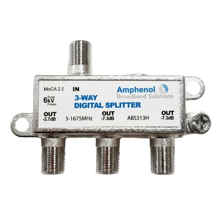 Amphenol 3-Way Digital Coaxial Splitter MoCA 2.5 ABS313H - image 7