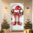 thumbnail image 2 of 2026 Christmas Home Party Decoration 1PCS Christmas Door Cover Door Curtain Christmas Day Door And Wall Decoration Desktop Decoration Festival Party Decoration 35x71inches, 2 of 6
