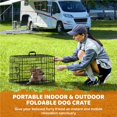 thumbnail image 2 of Yaheetech Foldable Metal Wire Dog Crate with Pull-out Tray, Divider, and Dual Doors, Black, 2 of 6