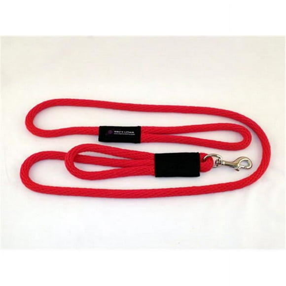 Soft Lines  2 Handled Sidewalk Safety Dog Snap Leash 0.37 In. Diameter By 6 Ft. - Red