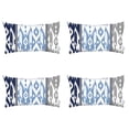 thumbnail image 2 of Ikat Set of 4 Lumbar 12"x20" Boho Throw Pillow Covers, 2 of 4