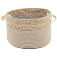 thumbnail image 1 of Rhody Rug KI03B018X012 18 x 12 in. Kids Isle Sand Beige Banded Basket, 1 of 1