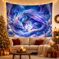 thumbnail image 3 of Moon Stars Coiled with Dragon Glowing Scales Shades, Spooky Gothic for Gothic Decor Fans, Dark Art Decor, Christmas Gift, Tapestry Wall Hanging for Bedroom and Dorm, 3 of 7