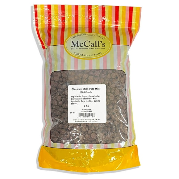 McCall's Pure Milk Chocolate Chips 1000 Ct - 2 kg