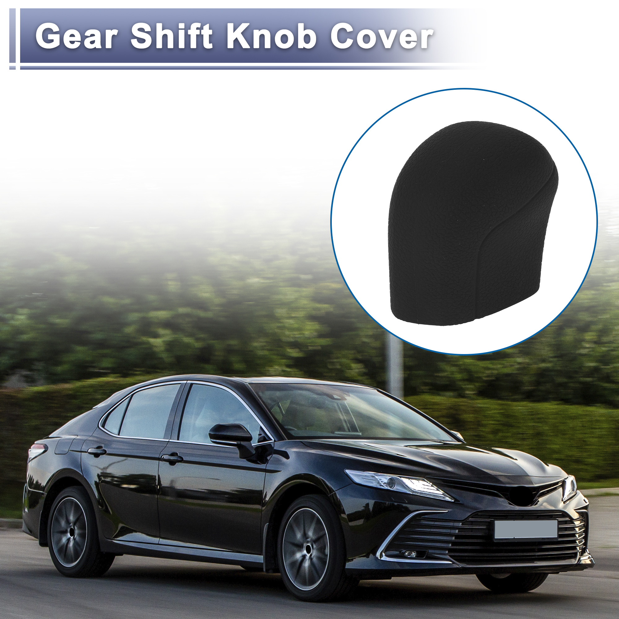 Unique Bargains Gear Shift Knob Cover for Toyota Camry 2018-2024 Silicone Black Anti-Slip