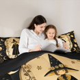 thumbnail image 4 of spefrowx Vintage Star Moon Witch Twin Bedding for Kids, Mandala Boho Floral Art Bedding Comforter Set, Black Reversible, 7-Piece, 4 of 6