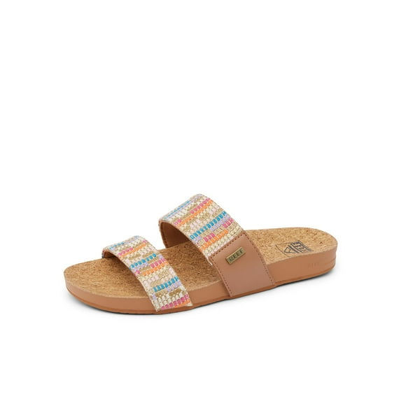 Sandalia Slide REEF Cushion Vista de piel vegana para mujer 7.5US