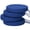 Navy, variant on 15" Round Patio Chair Cushions Set of 4 Navy Blue Outdoor Seat Cushions with Ties Removable Washable Cover 2.8" Thick Foam