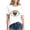 #071-White, variant on TaTaai Women Casual Loose Fit T-Shirt Football Print Crew Neck Short Sleeve Stylish Ladies Daily Street Wear Lightweight Breathable Non-See-Through Machine Washable Fashion Top Gift