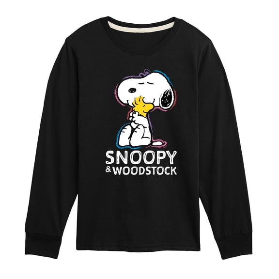 Peanuts - Snoopy And Woodstock - Toddler & Youth Long Sleeve Graphic T-Shirt