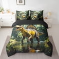 thumbnail image 2 of Feelyou 3D Dinosaur Kids Twin Bedding Sets 7-Piece, Jungle Animal Bedding Comforter Set, 2 of 8