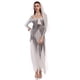 thumbnail image 1 of Sunloudy Disfraz de Cosplay de Halloween para Mujer, Vestido de Novia de Malla de Manga Larga de Longitud Completa con Accesorio de Gargantilla para Niñas, 2 Colores Sunloudy  moda, 1 of 8