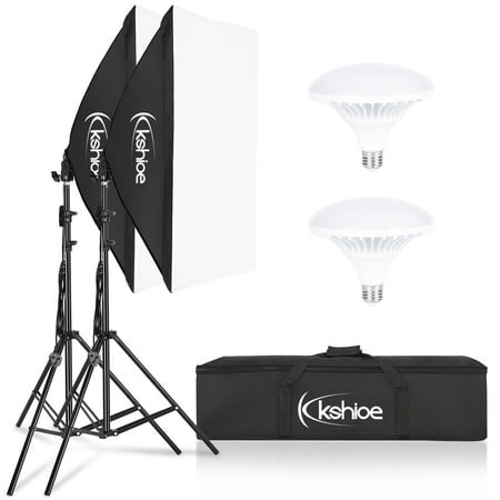 

TUNNDERL Softbox Lighting Kit with Instant Brightness Energy Saving Lighting Bulbs