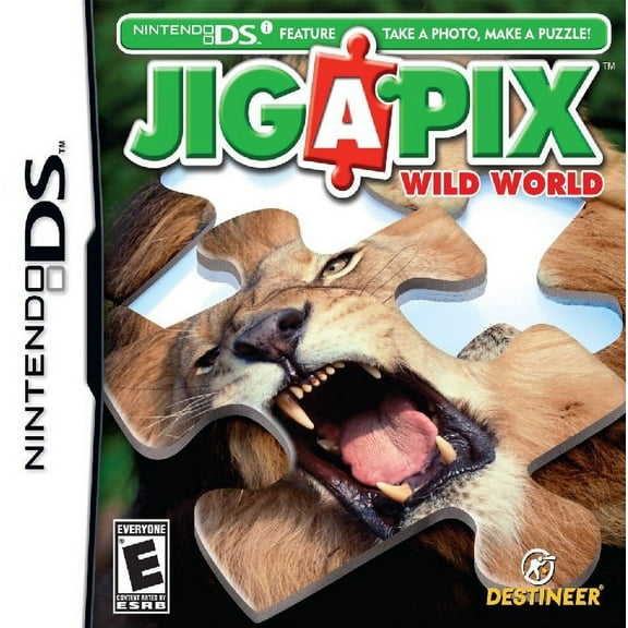 Restored Jigapix: Wild World (Nintendo DS, 2010) Puzzle Game (Refurbished)