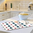 thumbnail image 6 of SKYSONIC Christmas Dish Drying Mat for Kitchen Counter,Snowflake Santa Xmas Tree Ultra Absorbent Reversible Microfiber Dishes Drying Rack Pad Heat-resistant Mats 16x18in, 6 of 7