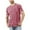 Red, variant on Men's Casual Solid Color Crew Neck Short Sleeve T-shirt with Pocket