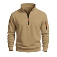 thumbnail image 4 of GXWEA Men's Quarter Zip Sweater Casual Lightweight Knit Pullover Sweater, 4 of 4