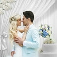 thumbnail image 3 of Lann's Linens Set of 2 Photography Backdrop Curtains, 5ft x 10ft White Wedding Photo Background, 3 of 7