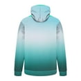 thumbnail image 4 of DDAPJ pyju Big and Tall Pullover Hoodies for Men Gradient Color Hooded Sweatshirt Loose Casual Drawstring Pullover Tops with Kangaroo Pocket Mint Green L, 4 of 6