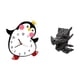 thumbnail image 5 of Reloj de pared,Reloj de pared silencioso y decorativo que no hace tictac,Reloj de pared silencioso de pingüino pequeño Reloj de madera,Figura de mesa,Estantes de sujetalibros Estatua de, 5 of 8