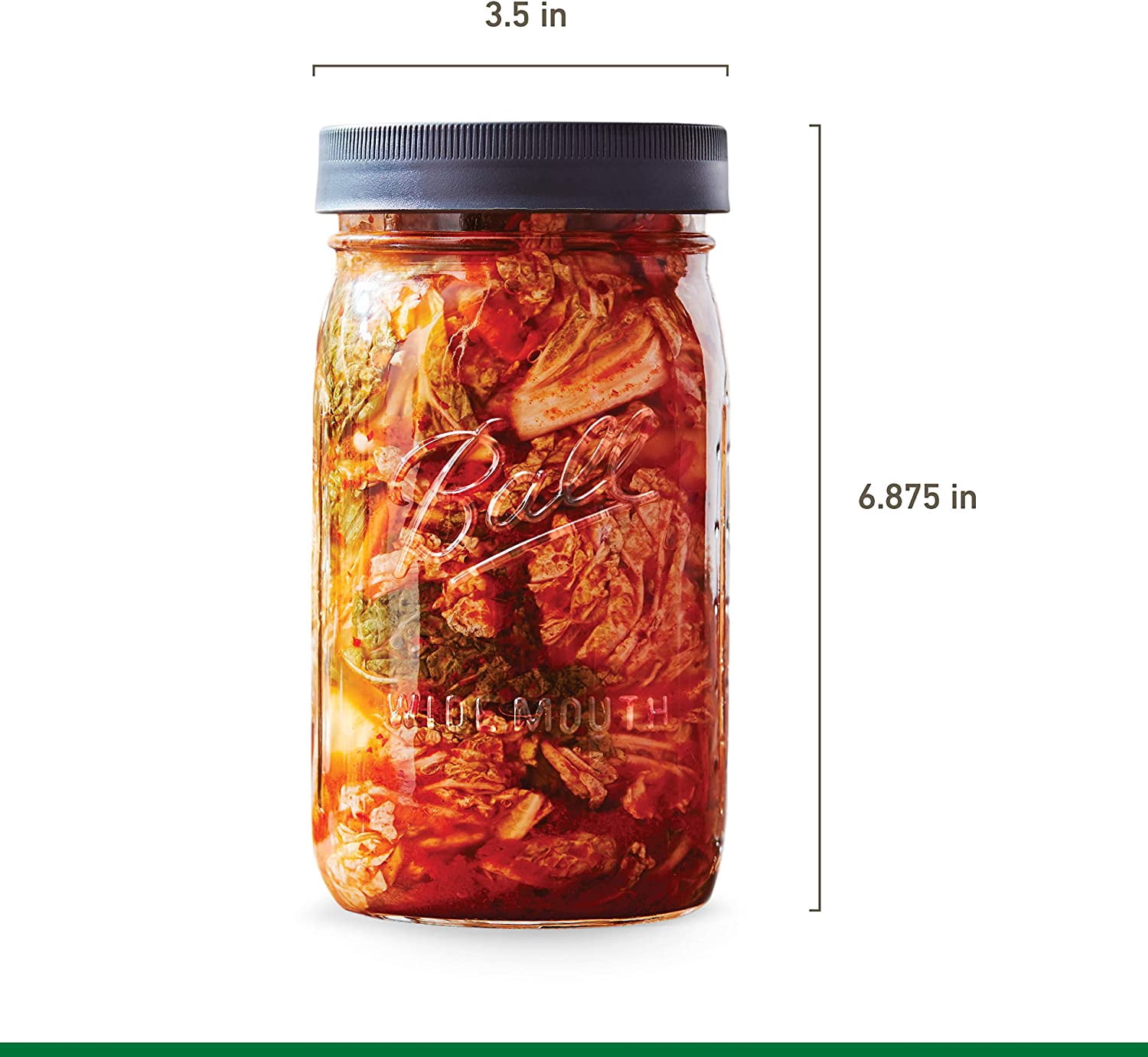 Ball Fermentation Kit, 1 Quart (32 oz) Wide Mouth Mason Jar