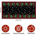 thumbnail image 6 of Christmas Tablecloth, Christmas Trees Table Cloth Rectangle 60x102 Inch, Black Buffalo Plaid Snowflake Kitchen Christmas Table Decorations for Home, 6 of 6