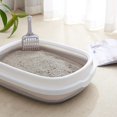 Semiclosed Detachable Antisplash Pet Cats Sand Litter Box Toilet with