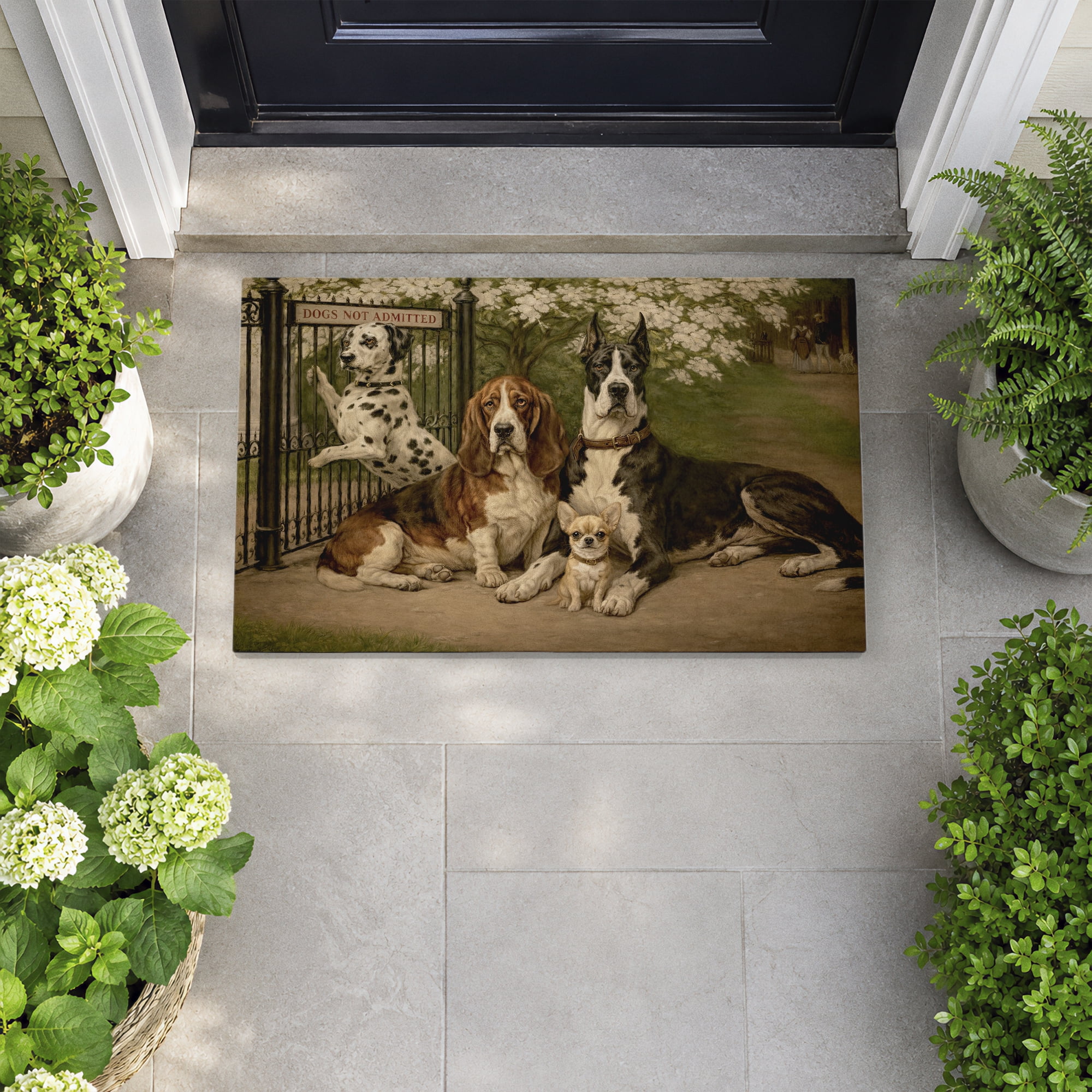 Stupell Industries Dogs Not Admitted Printed Outdoor Door Floor Mat, design by Tina LeCour