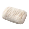 thumbnail image 5 of Bufanda de piel auténtica hecha a mano para mujer, bufanda de piel elástica tejida, diademas de piel de conejo Rex auténtica, bufandas de invierno con forma de anillo de piel natural para niñas, 5 of 5