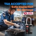 thumbnail image 2 of Forge Dual-Opening: Key or Combination Access Lock, TSA Approved Locks for Luggage, Pelican case, Travel, Gym, School, Stainless Steel Shackle.(Black 6 Pk), 2 of 8