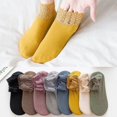 thumbnail image 4 of Calcetines de terciopelo alemán para niños, otoño e invierno, cálidos, gruesos, combinables, con encaje, de tubo corto, con boca suelta, calcetines para dormir en el suelo, 4 of 6