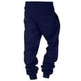 thumbnail image 4 of Men's Casual Trousers Lightweight Comfortable Everyday Wear Autumn Spring Sweatpants No Drawstring Pants Loose Fit Straight Legs Beach Trousers, 4 of 5