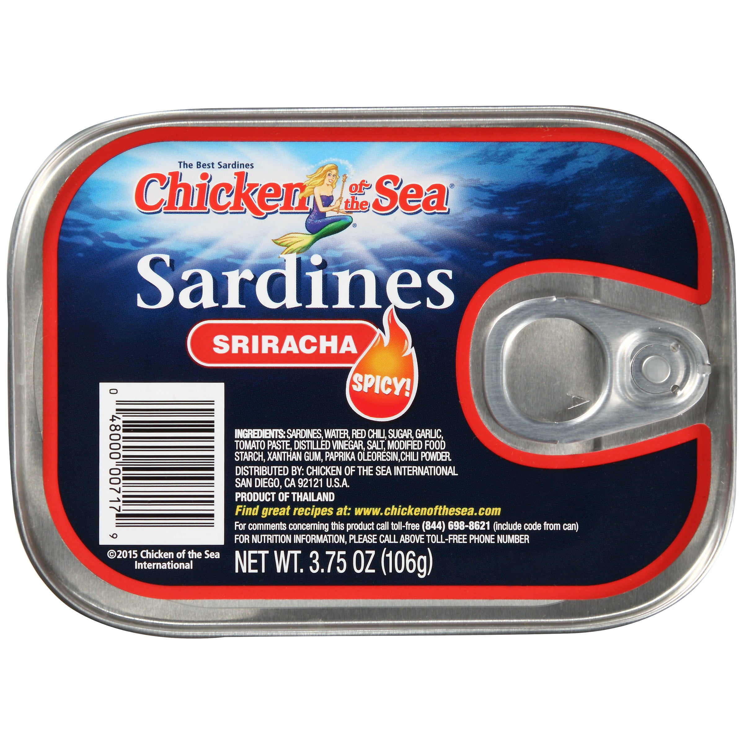 (4 Pack) Chicken of The Sea Sriracha Sardines, 3.75 oz Can Walmart