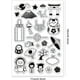 thumbnail image 2 of Set de sellos transparentes con temática japonesa: abanico plegable, paraguas, mil grullas de papel y gato de la suerte., 2 of 8