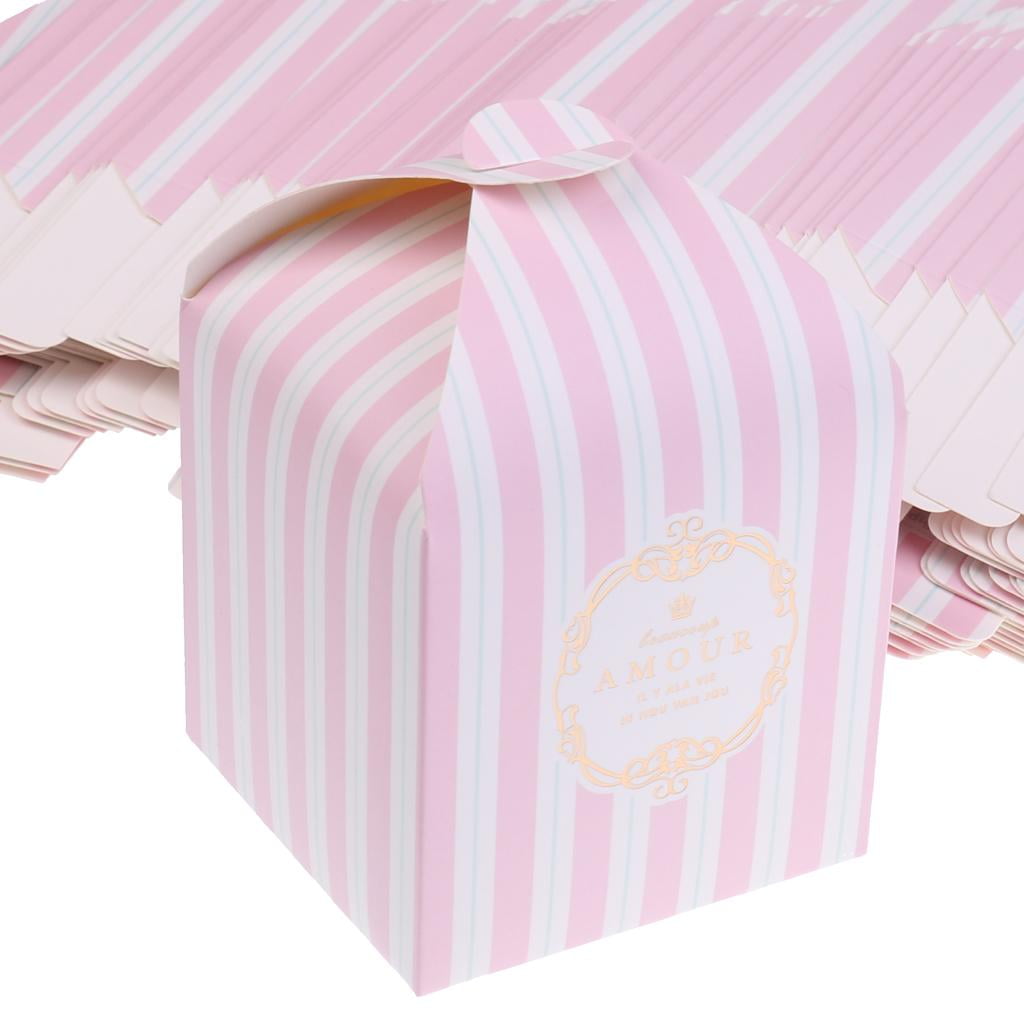 5-50X New Blue Pink Pillow Party Paper Wedding Favour Candy Sweets Gift Boxes 