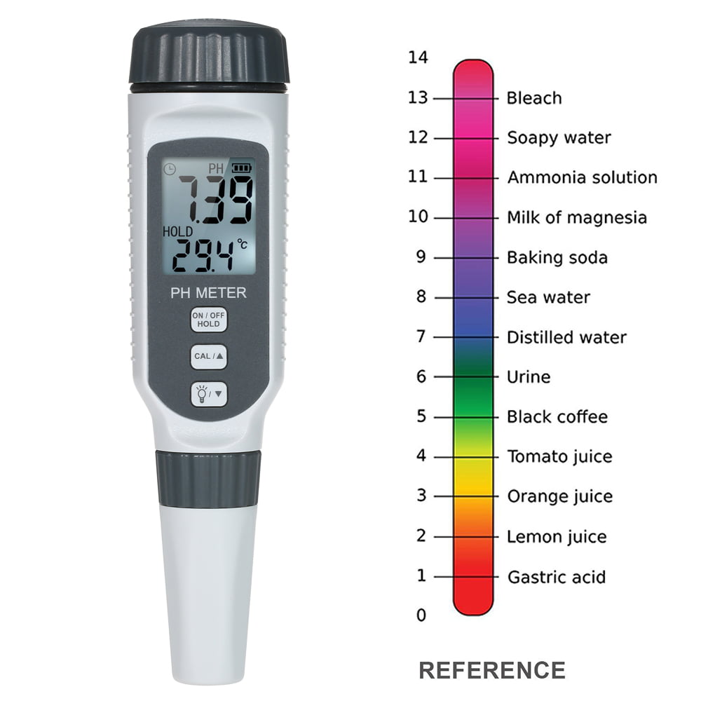 Smart Sensor Professional pH Water Tester High Precision Portable Pen Type pH Meter Acidometer Walmart.com