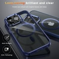 thumbnail image 6 of Magnetic for iPhone 15 Pro Max Case Clear [MagSafe Compatible] with Enhanced Camera Protection [Mil-Grade Drop Proof] Non-Yellowing Slim Protective Case (Navy Blue), 6 of 12
